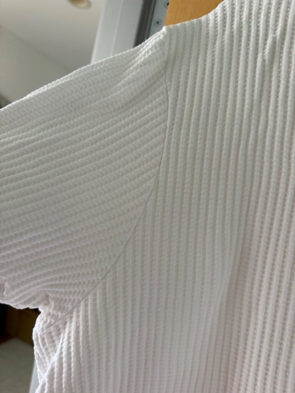 Laurel Canyon Mens Crochet Polo Size XXL White Cotton Knit Ribbed Soft Casual - Picture 6 of 12